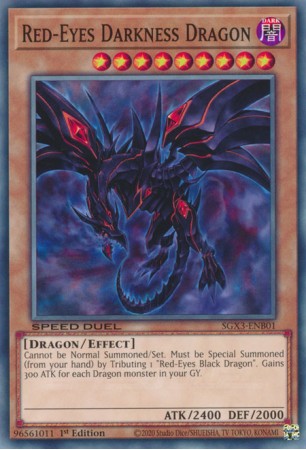 Red-Eyes Darkness Dragon - SGX3-ENB01 - Secret Rare