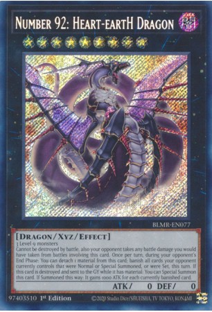 Number 92: Heart-eartH Dragon - BLMR-EN077 - Secret Rare