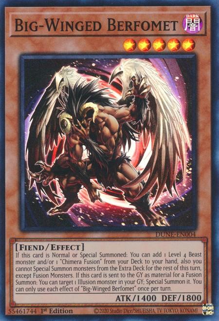 Big-Winged Berfomet - DUNE-EN004 - Super Rare - Duelshop