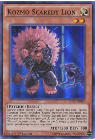 Kozmo Scaredy Lion - SHVI-EN082 - Super Rare