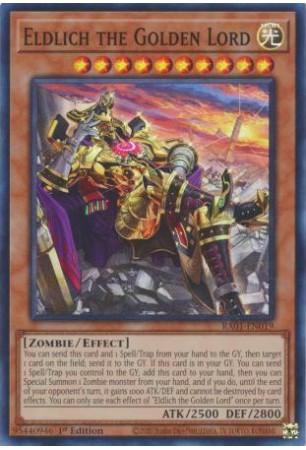 Eldlich the Golden Lord (alt. art) - RA01-EN019 - Super Rare