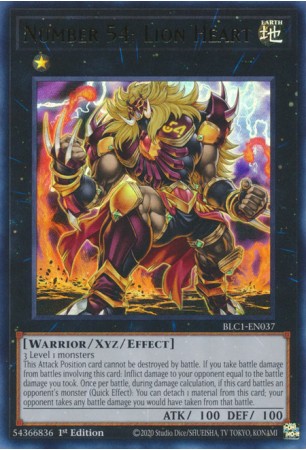 Number 54: Lion Heart - BLC1-EN037 - Ultra Rare