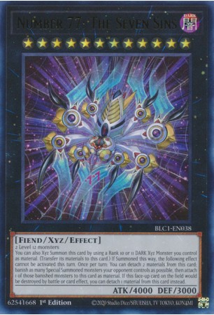 Number 77: The Seven Sins - BLC1-EN038 - Ultra Rare