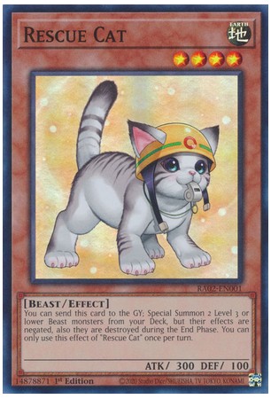 Rescue Cat (alt. art) - RA02-EN001 - Secret Rar