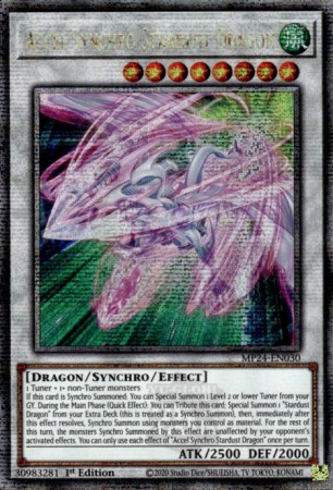 Accel Synchro Stardust Dragon - MP24-EN030 - Quarter Century Secret Rare