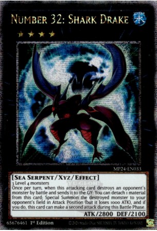 Number 32: Shark Drake - MP24-EN033 - Quarter Century Secret Rare