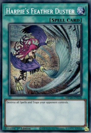 Harpie's Feather Duster (alt. art) - MP24-EN058 - Prismatic Secret Rare