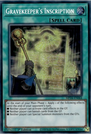 Gravekeeper's Inscription - MP24-EN064 - Prismatic Secret Rare