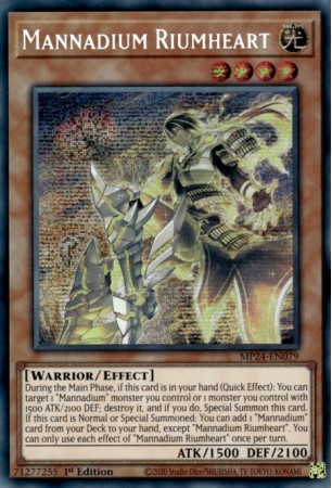 Mannadium Riumheart - MP24-EN079 - Prismatic Secret Rare