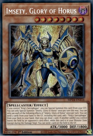 Imsety, Glory of Horus - MP24-EN114 - Prismatic Secret Rare