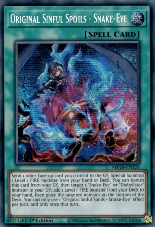 Original Sinful Spoils - Snake-Eye - MP24-EN124 - Prismatic Secret Rare