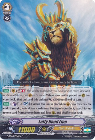 Lofty Head Lion - G-BT03/056EN - C