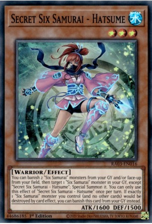 Secret Six Samurai - Hatsume - RA03-EN016 - Secret Rare