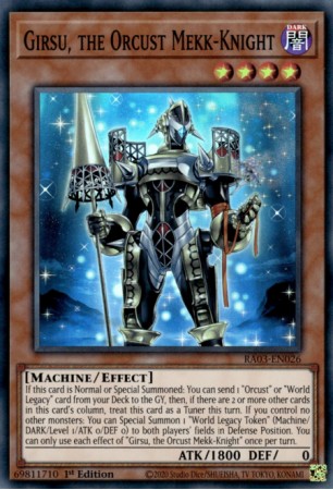 Girsu, the Orcust Mekk-Knight - RA03-EN026 - Ultra Rare