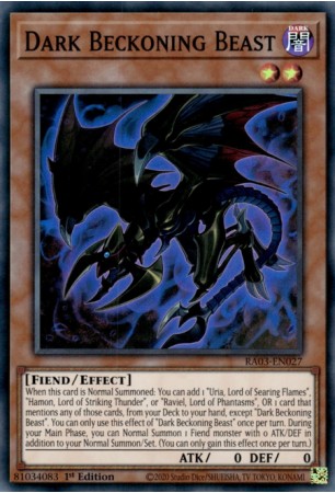 Dark Beckoning Beast - RA03-EN027 - Super Rare