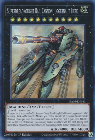 Superdreadnought Rail Cannon Juggernaut Liebe - RA03-EN041 - Secret Rare