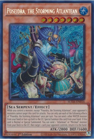 Poseidra, the Storming Atlantean - SUDA-EN016 - Secret Rare