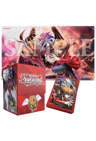 Combo Playmat + Deck Box + Sleeves (50 sleeves) Oficiais Konami - Jaden & Yubel