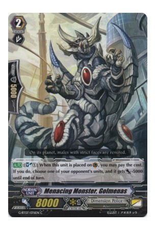 Menacing Monster, Golmenas - G-BT07/076EN - C