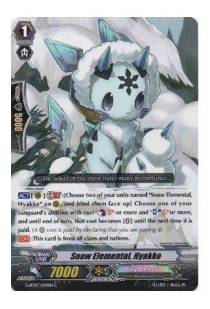 Snow Elemental, Hyakko - G-BT07/104EN - C