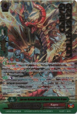 Supreme Heavenly Emperor Dragon, Defeat Flare Dragon - G-BT07/SGR02EN - SGR