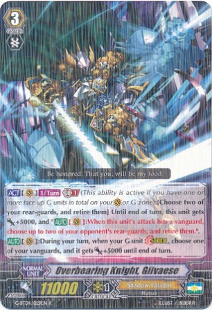 Overbearing Knight, Gilvaese - G-BT04/029EN - R