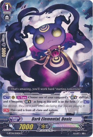 Dark Elemental, Doxic - G-BT04/104EN - C