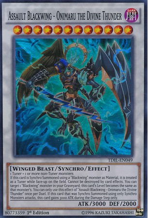 Assault Blackwing - Onimaru the Divine Thunder - TDIL-EN049 - Super Rare