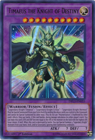 Timaeus the Knight of Destiny - DRL3-EN055 - Ultra Rare