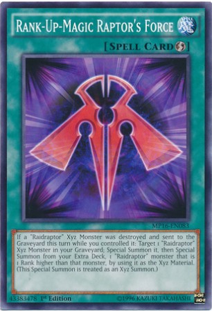 Rank-Up-Magic Raptor's Force - MP16-EN083 - Common