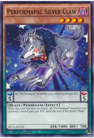 Performapal Silver Claw - MP16-EN101 - Common