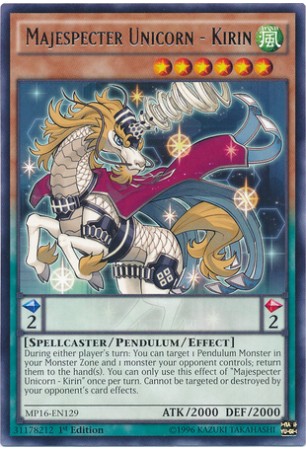 Majespecter Unicorn - Kirin - MP16-EN129 - Rare