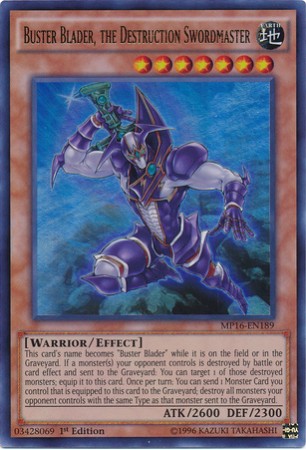 Buster Blader, the Destruction Swordmaster - MP16-EN189 - Ultra Rare