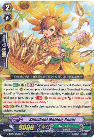 Sunwheel Maiden, Rauni - G-BT08/043EN - R