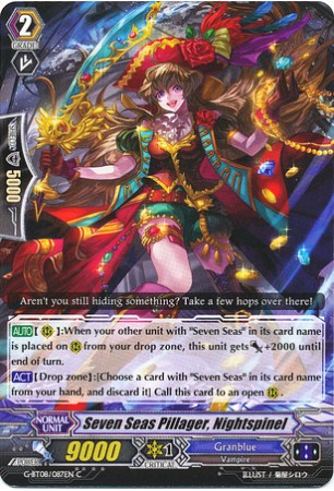 Seven Seas Pillager, Nightspinel - G-BT08/087EN - C