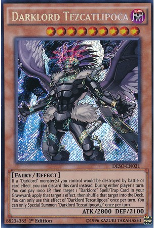 Darklord Tezcatlipoca - DESO-EN031 - Secret Rare