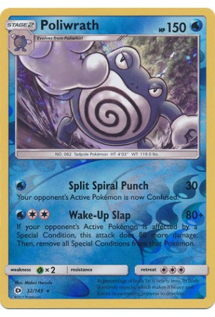 Poliwrath - SM01/032 - Rare Holo (Reverse Holo)