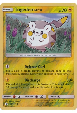 Togedemaru - SM01/053 - Common (Reverse Holo)