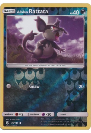 Alolan Rattata - SM01/076 - Common (Reverse Holo)