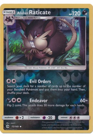 Alolan Raticate - SM01/077 - Uncommon (Reverse Holo)