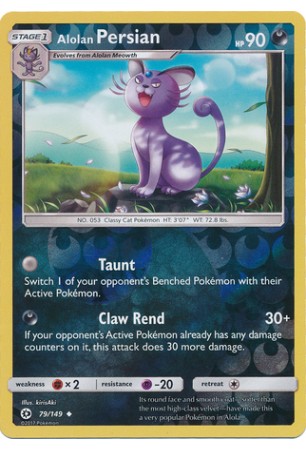 Alolan Persian - SM01/079 - Uncommon (Reverse Holo)