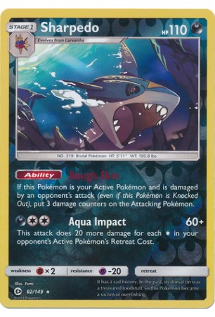 Sharpedo - SM01/082 - Rare Holo (Reverse Holo)