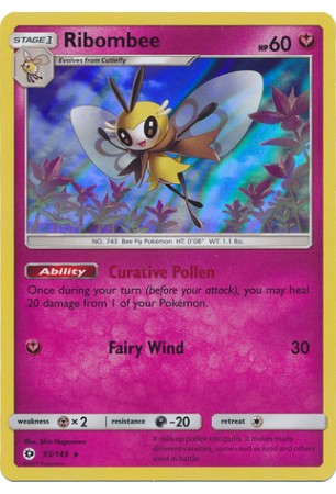 Ribombee - SM01/093 - Rare Holo