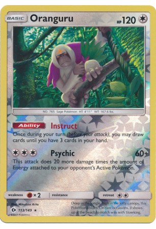 Oranguru - SM01/113 - Rare Holo (Reverse Holo)