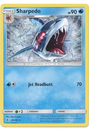 Sharpedo - SM02/028 - Rare