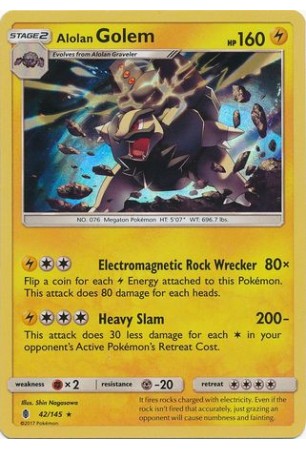 Alolan Golem - SM02/042 - Rare Holo