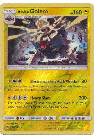 Alolan Golem - SM02/042 - Rare Holo (Reverse Holo)