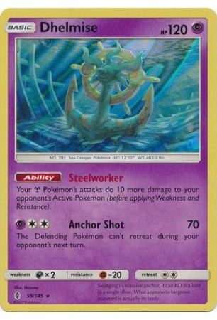 Dhelmise - SM02/059 - Rare Holo 