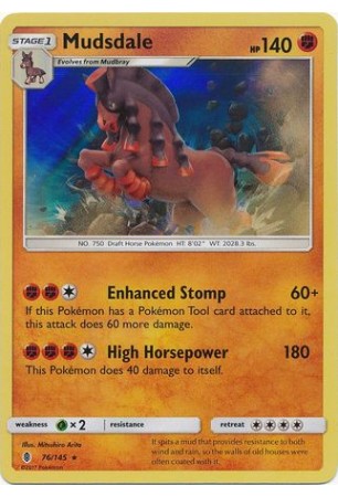 Mudsdale - SM02/076 - Rare Holo (Reverse Holo)