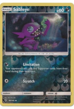 Sableye - SM02/080 - Uncommon (Reverse Holo)